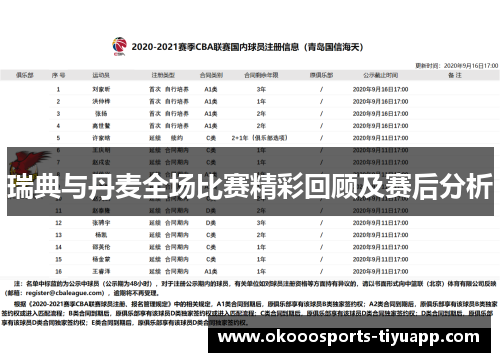 瑞典与丹麦全场比赛精彩回顾及赛后分析